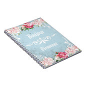 Bonjour Bienvenue Romantisch fraaie Rozen Notitieboek (Rechterzijde)