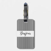 Bonjour-blackText Bagagelabel (Achterkant verticaal)