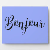 Bonjour-blackText Fotoplaat (Voorkant)