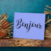 Bonjour-blackText Fotoplaat (Zijkant)
