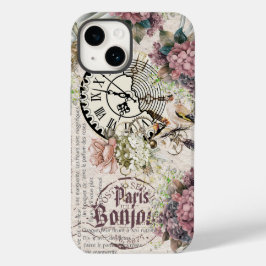 Bonjour Botanische Franse kunstwerk Cute vogel Gru Case-Mate iPhone 14 Hoesje