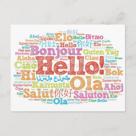 Bonjour Briefkaart (Voorkant)
