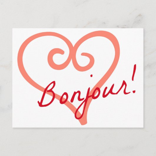 Bonjour Briefkaart (Voorkant)