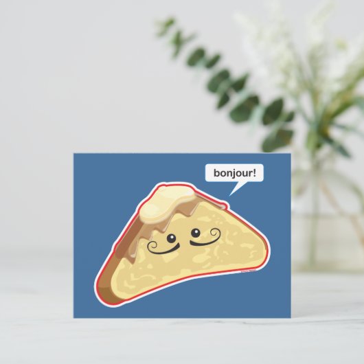 Bonjour. Briefkaart (Staand voorkant)