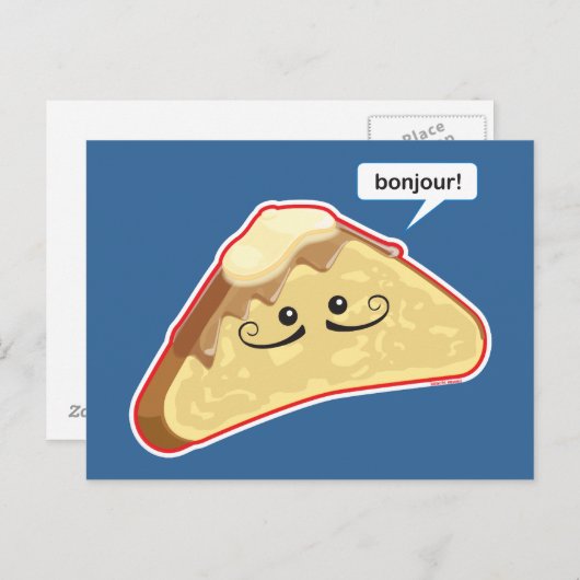 Bonjour. Briefkaart (Voorkant / Achterkant)