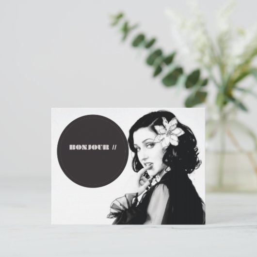 Bonjour Briefkaart (Staand voorkant)