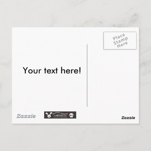 Bonjour cat briefkaart (Achterkant)