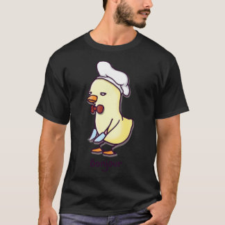 Bonjour Chef Goose - Kawaii Duck met een mes T-shirt