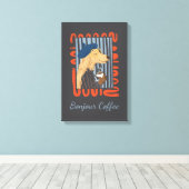Bonjour Coffee Canvas Afdruk (Insitu (Houten vloer))