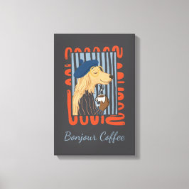 Bonjour Coffee Canvas Afdruk
