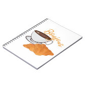 Bonjour Croissant Coffee Breakfast - Franse Cafe Notitieboek (Linkerzijde)
