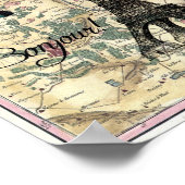 Bonjour de Paris  Map Art Print (Hoek)