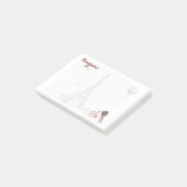 Bonjour "Dingen die ik leuk vind aan Parijs" Post- Post-it® Notes (Schuin)