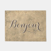 Bonjour  Elegant French Hallo Welcome Mat (Voorkant)