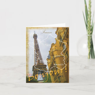 Bonjour! Feestdagen Kaart