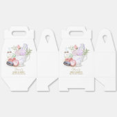 Bonjour Floral Macarons Milk Tea Baby shower Bedankdoosjes (Ongevouwen)