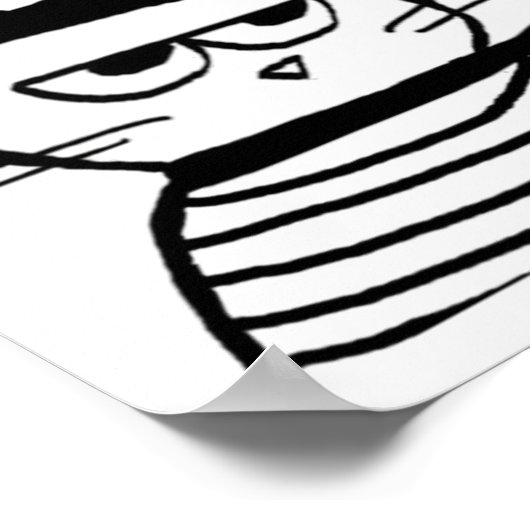 Bonjour Franse kat Grappig Poster (Hoek)