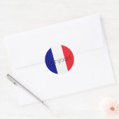 Bonjour franse vlag blauw rood ronde sticker (Envelop)