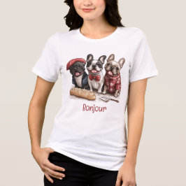 Bonjour French Bulldogs Tri-Blend Shirt