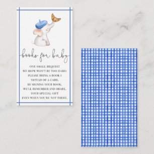 Bonjour French Gingham Blue Books for Baby Informatiekaartje