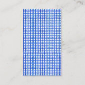 Bonjour French Gingham Blue Diaper Raffle Informatiekaartje (Achterkant)