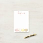 Bonjour French Macarons Pastel Post-it® Notes (Op bureau)