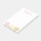 Bonjour French Macarons Pastel Post-it® Notes (Schuin)