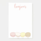 Bonjour French Macarons Pastel Post-it® Notes (Voorkant)