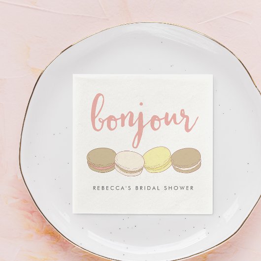 Bonjour French Macarons Vrijgezellenfeest Servetten