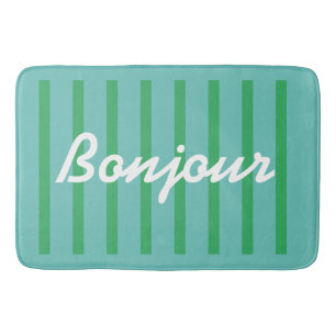 Bonjour Gestreepte Kleurrijke Fun Badmat