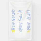 Bonjour Goede Dag Goede Nacht Bon Soir Frans Spandoek (Verticaal)