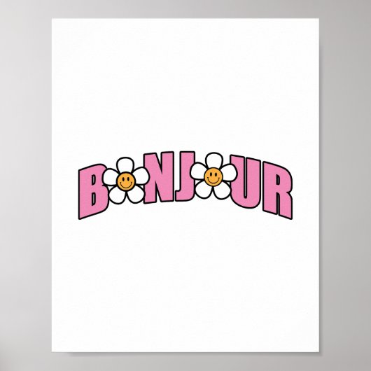 Bonjour, Goedemorgen in het Frans Poster (Voorkant)