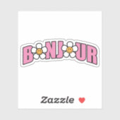 Bonjour, Goedemorgen in het Frans Sticker (Vel)