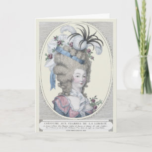 Bonjour Hallo Elegant Marie Antoinette Portrait Po Bedankkaart