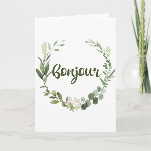 Bonjour Hallo French Kaart (Voorkant)