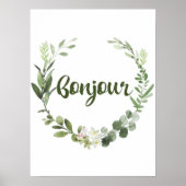 Bonjour Hallo French Poster (Voorkant)