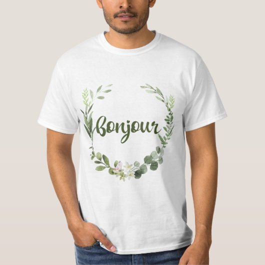 Bonjour Hallo French T-shirt (Voorkant)