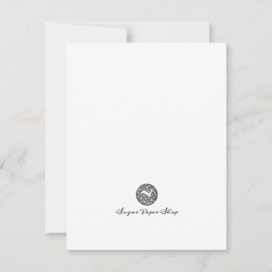 Bonjour Hallo Marie Antoinette Mode Greeting (Achterkant)