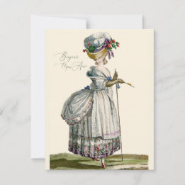 Bonjour Hallo Marie Antoinette Mode Greeting