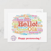 Bonjour Happy postcrossover. Briefkaart (Voorkant / Achterkant)