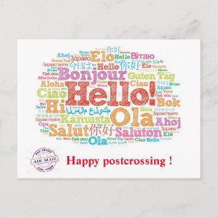 Bonjour Happy postcrossover. Briefkaart