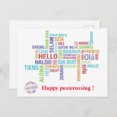 Bonjour Happy postcrossover. Briefkaart (Voorkant / Achterkant)