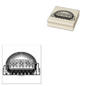 Bonjour, Hi Landmark Wood Art Stamp Rubberstempel (Gestempeld)