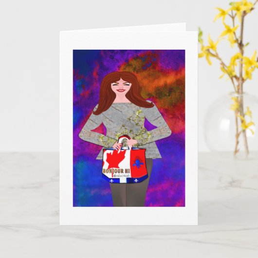 Bonjour Hi LeeMarie's creatieve ontwerp Kaart (Gele Bloem)