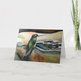 Bonjour II het Wenskaart van de Kolibrie Kaart