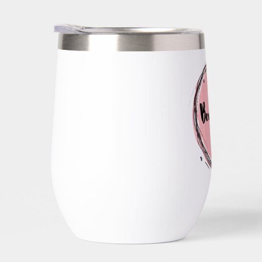 Bonjour in roze op wit (Rechts)