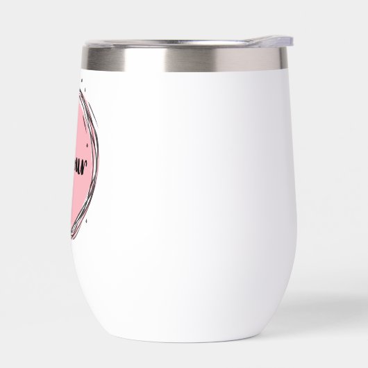 Bonjour in roze op wit (Links)