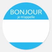 Bonjour je m'appelle French hallo label (Voorkant)