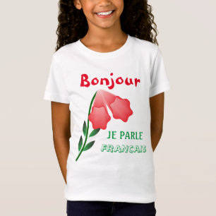 Bonjour je parle Francais & Morning Star Flower T-shirt