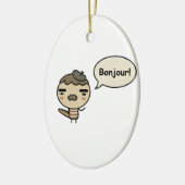 Bonjour. Keramisch Ornament (Links)
